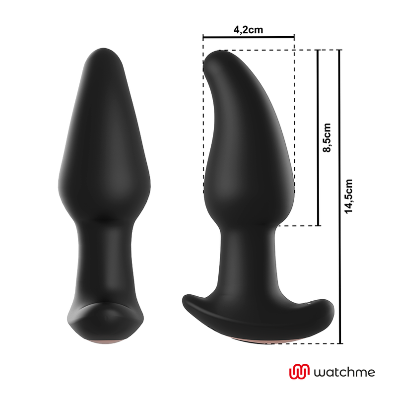 Anbiguo - Plug Anal Vibrant avec Télécommande Noir Amadeus