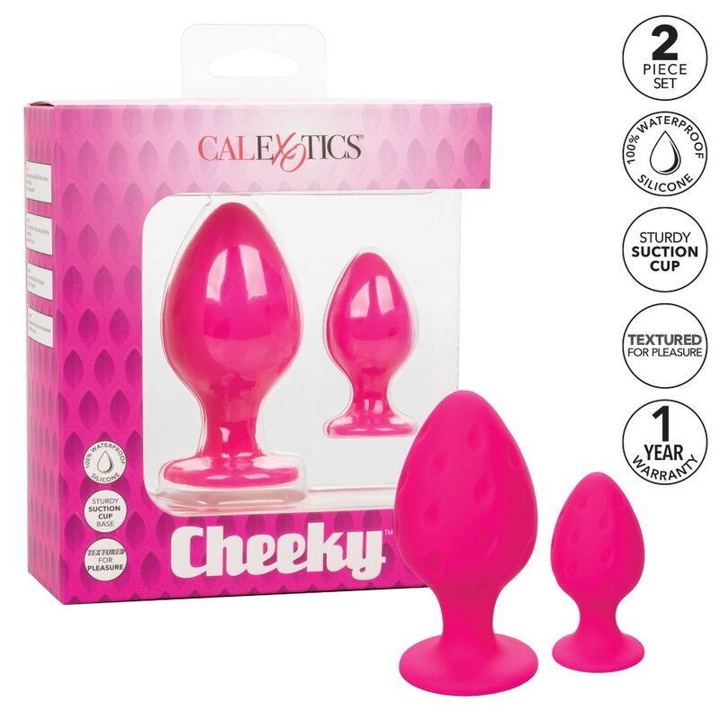 Kit 2 Plugs Anaux Silicone Rose Taille S et L - CalExotics