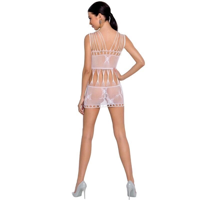 Bodystocking Passion BS090 Blanc Taille Unique - Passion