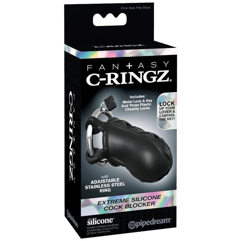 Cage de Chasteté Fantasy C-Ringz Silicone avec Cadenas