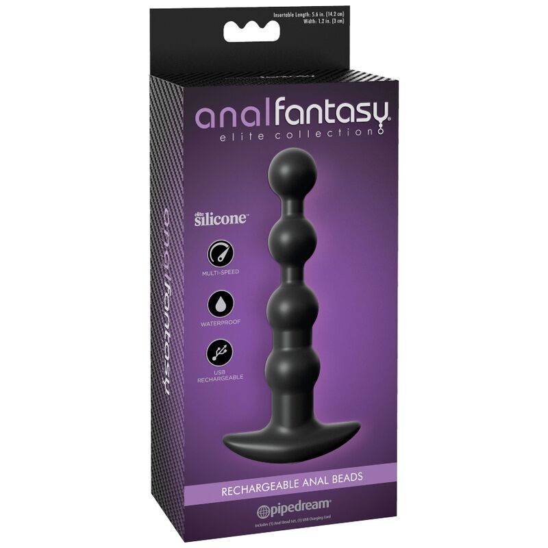 Chapelet Anal Vibrant Elite Collection Noir - Anal Fantasy
