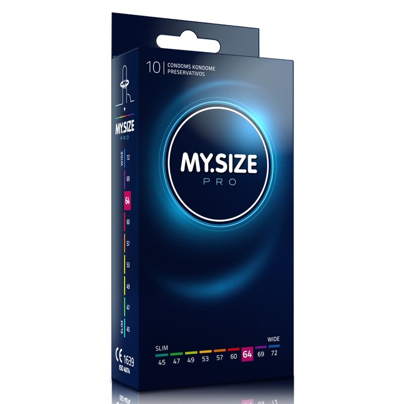 My Size Pro – Préservatifs Grande Taille 64 mm – Boîte de 10 pièces