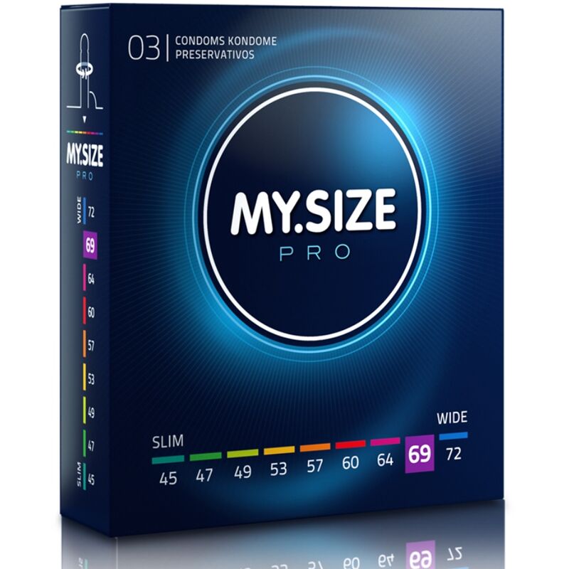 My Size Pro – Préservatifs Grande Taille 69 mm – Boîte de 3 pièces