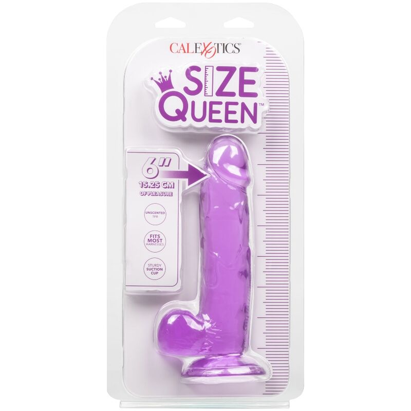 Gode Ventouse Réaliste Violet Translucide 15,3cm - CalExotics