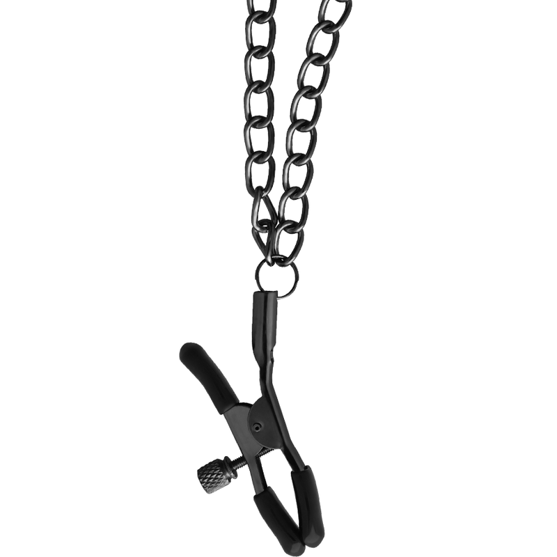 Begme – Collier de cou avec pinces à tétons noires