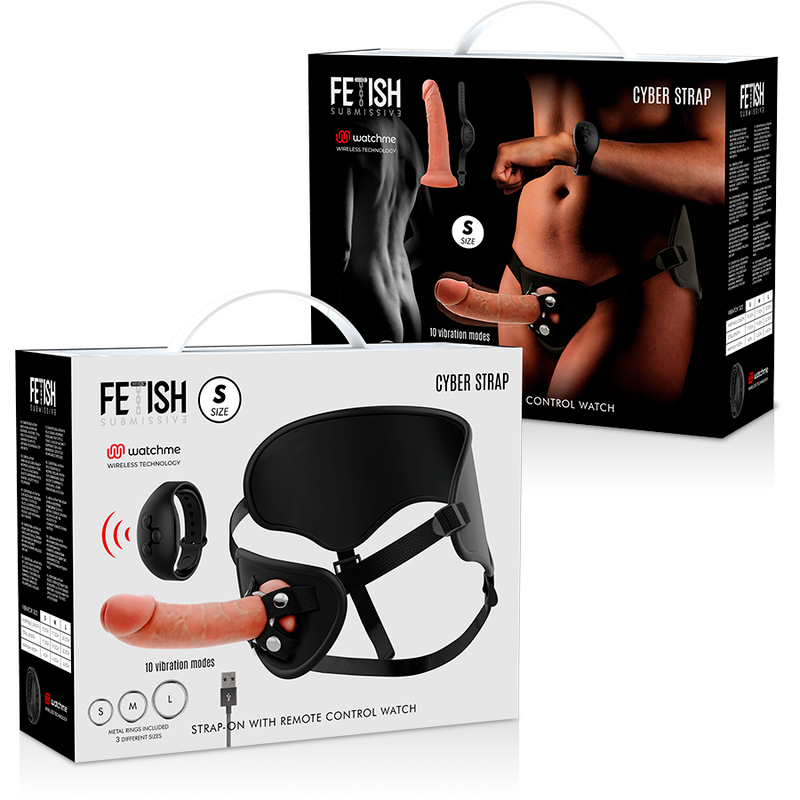 Fetish Submissive - Gode Ceinture Vibrant avec Télécommande / 15,5 cm