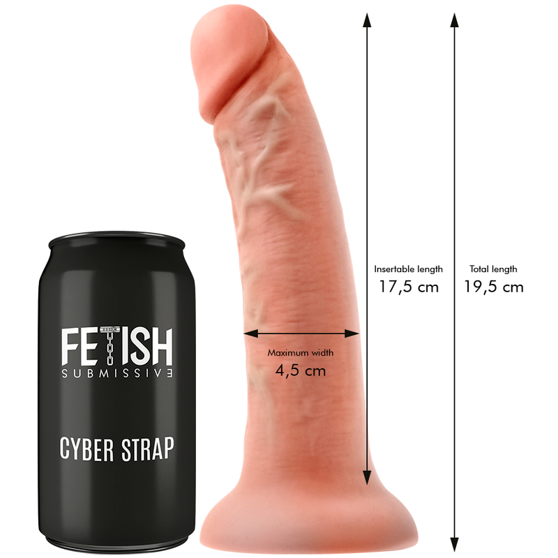 Fetish Submissive - Gode Ceinture Vibrant avec Télécommande / 17,5 cm