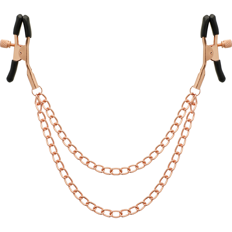 Pinces Tétons Coquette Fantasy Chaîne Métal Doré - Coquette