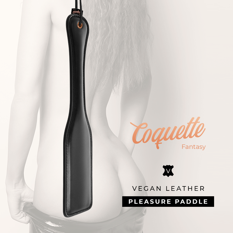 Cravache BDSM Chic Desire Cuir Végan Noir - Coquette