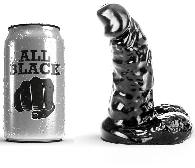 All Black - Gode Réaliste pour Débutant- 13 cm