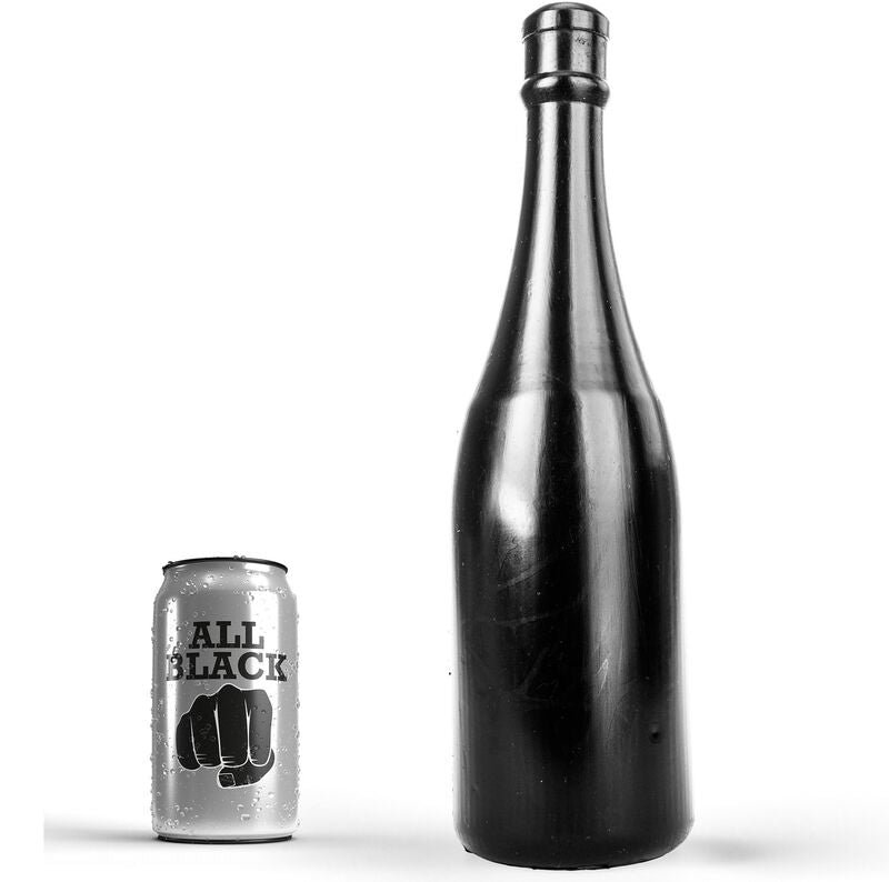 All Black – Gode fisting en forme de bouteille de champagne – 34,5 cm