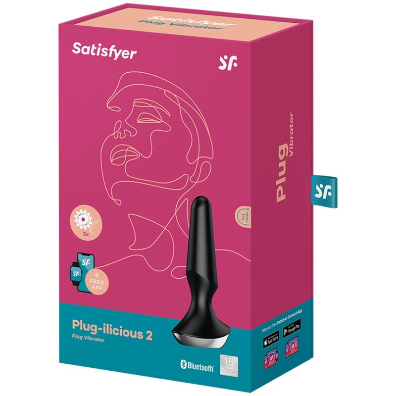 Plug Anal Vibrant Connecté Plug-ilicious 2 Noir - Satisfyer
