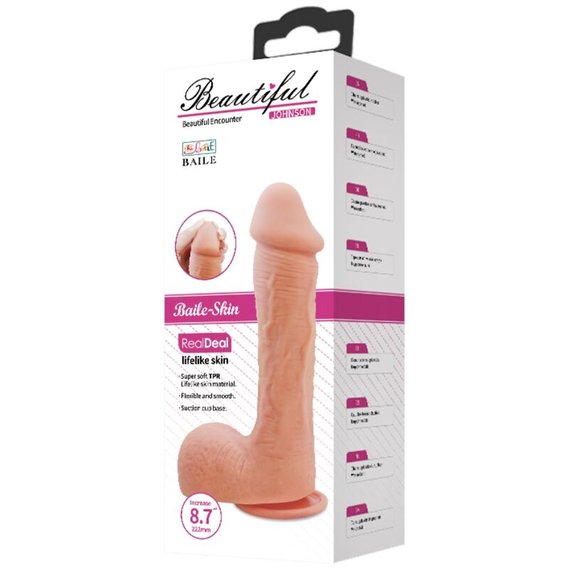 Baile - Gode Ultra Réaliste avec ventouse Chair - 22 cm