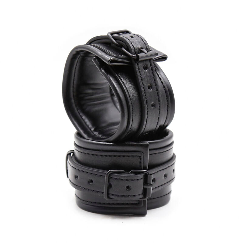 Menottes en cuir ajustables taille unique - Ohmama Fetish - OHMAMA FETISH