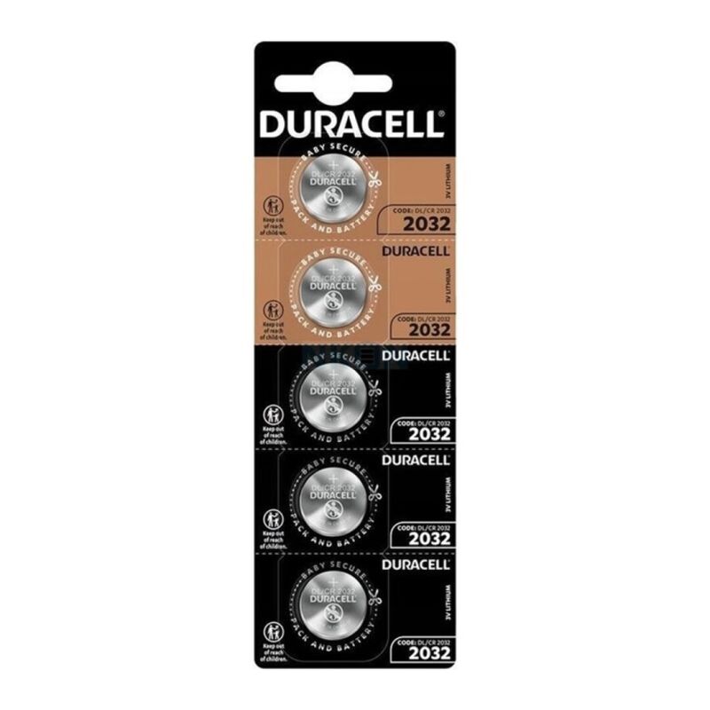Pile bouton lithium CR2032 3V lot de 5 - Duracell - DURACELL