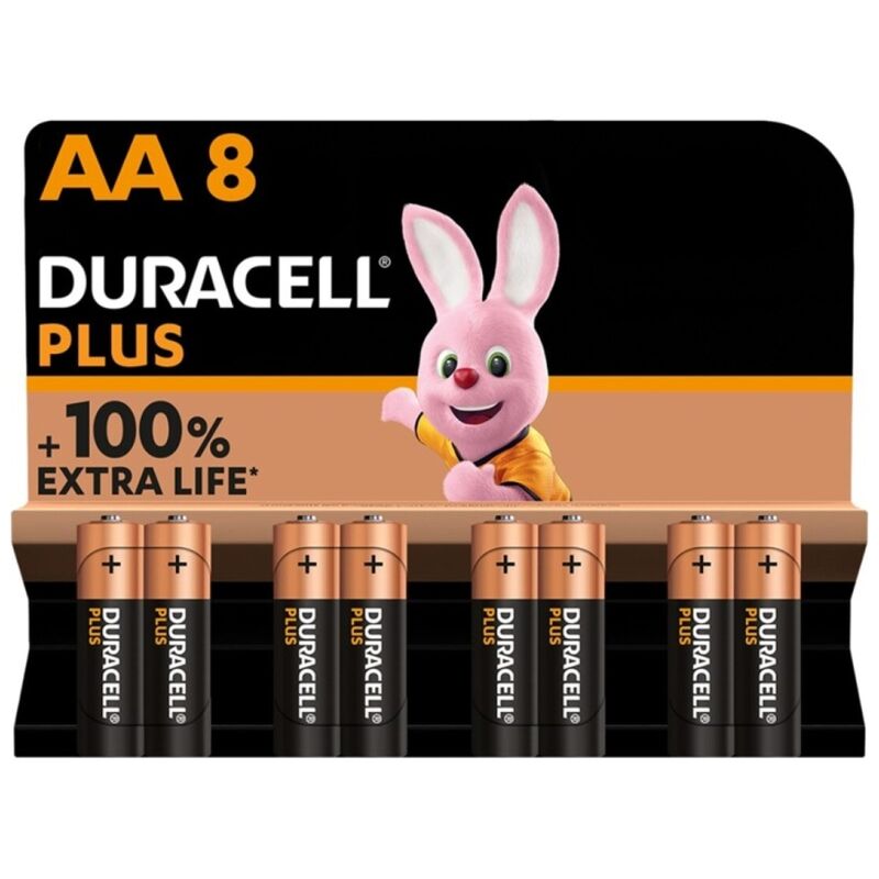 Piles alcalines AA LR6 Plus Power pack de 8 - Duracell - DURACELL