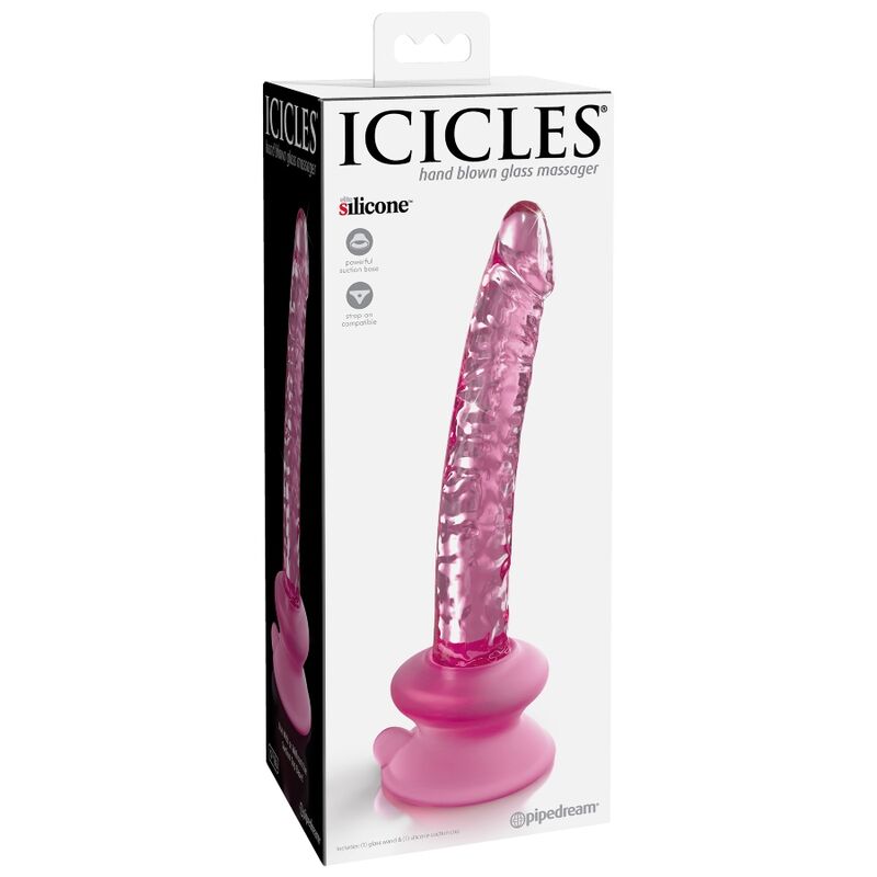 Gode en Verre Icicles N°86 Réaliste avec Ventouse - Pipedream