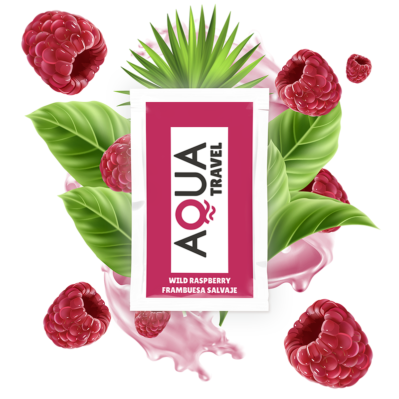 Aqua Travel - Lubrifiant Saveur Framboise Sauvage Format Voyage - 6 ml