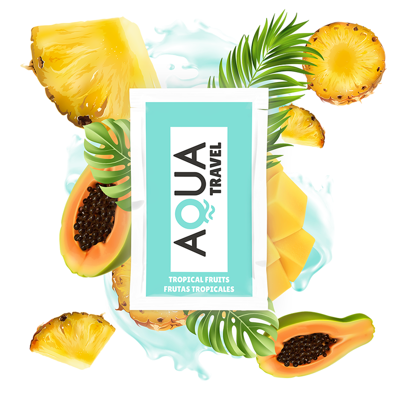 Aqua Travel - Lubrifiant Saveur Fruits Tropicaux Format Voyage - 6 ml