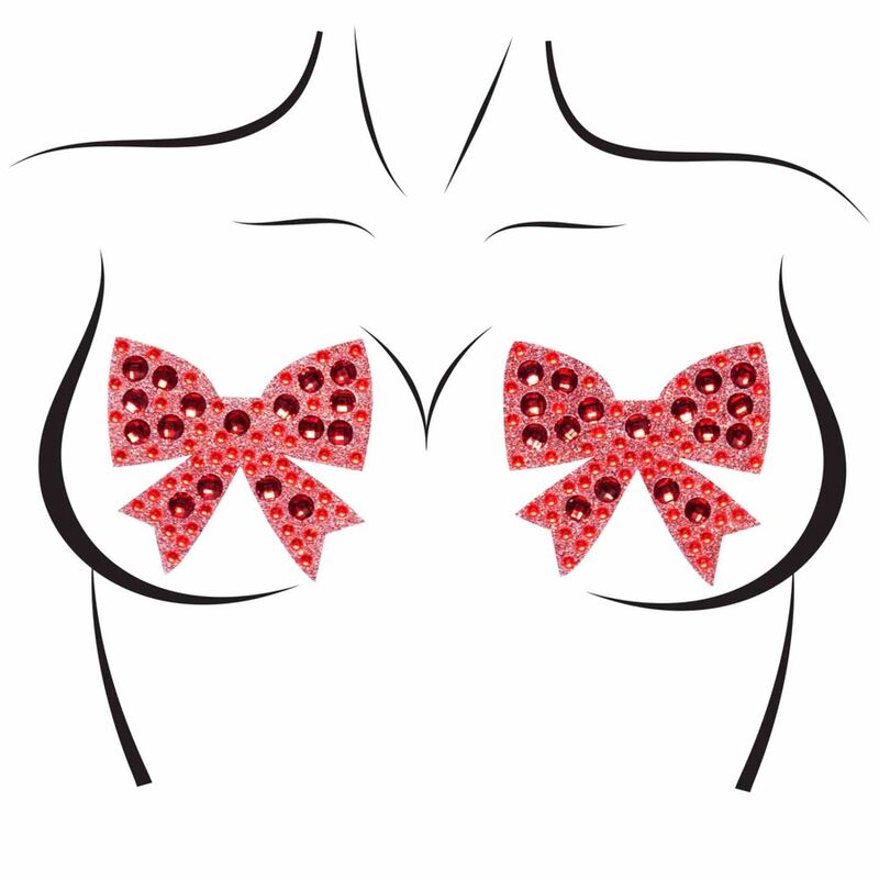 Cache-Tétons Nippies Nœud avec Strass Brillants - Leg Avenue