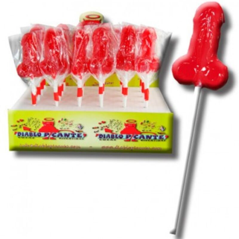 Sucette Comestible Diablo Goloso Saveur Fraise - Diablo Picante