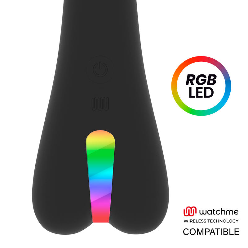 Vibrateur Ryan Noir et Argent Compatible Watchme - Brilly Glam