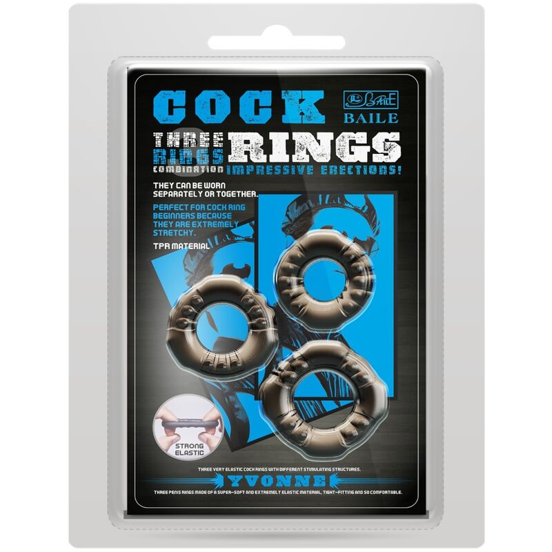 Baile - Pack 3 Cockrings Yvonne