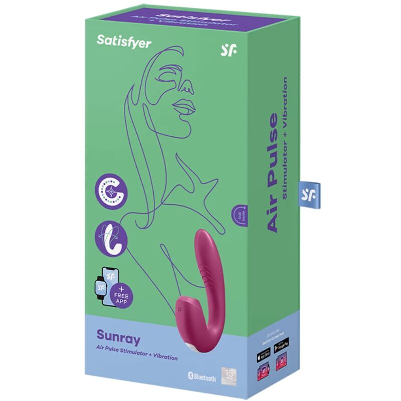 Stimulateur Clitoris et Point G Sunray Rouge - Satisfyer