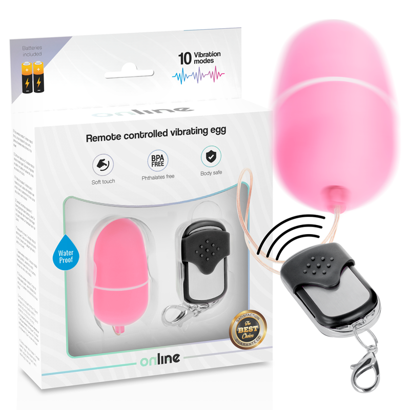 Online – Oeuf Vibrant avec Télécommande Taille M – Rose