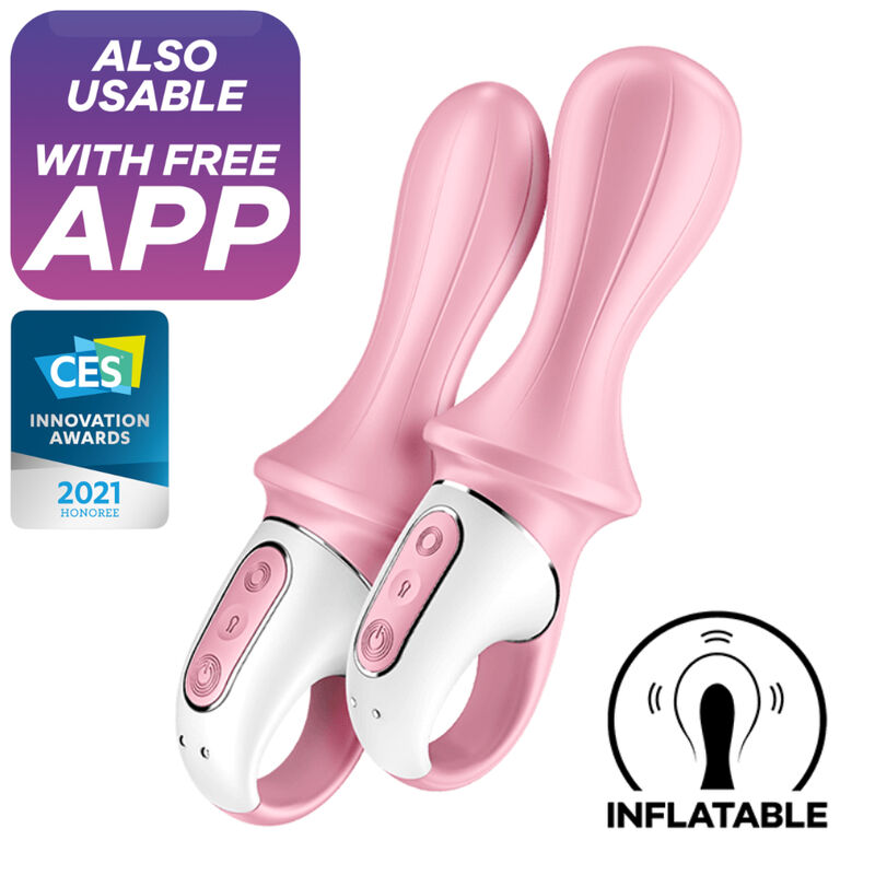 Vibromasseur Anal Gonflant Air Pump Booty 5 Rose - Satisfyer
