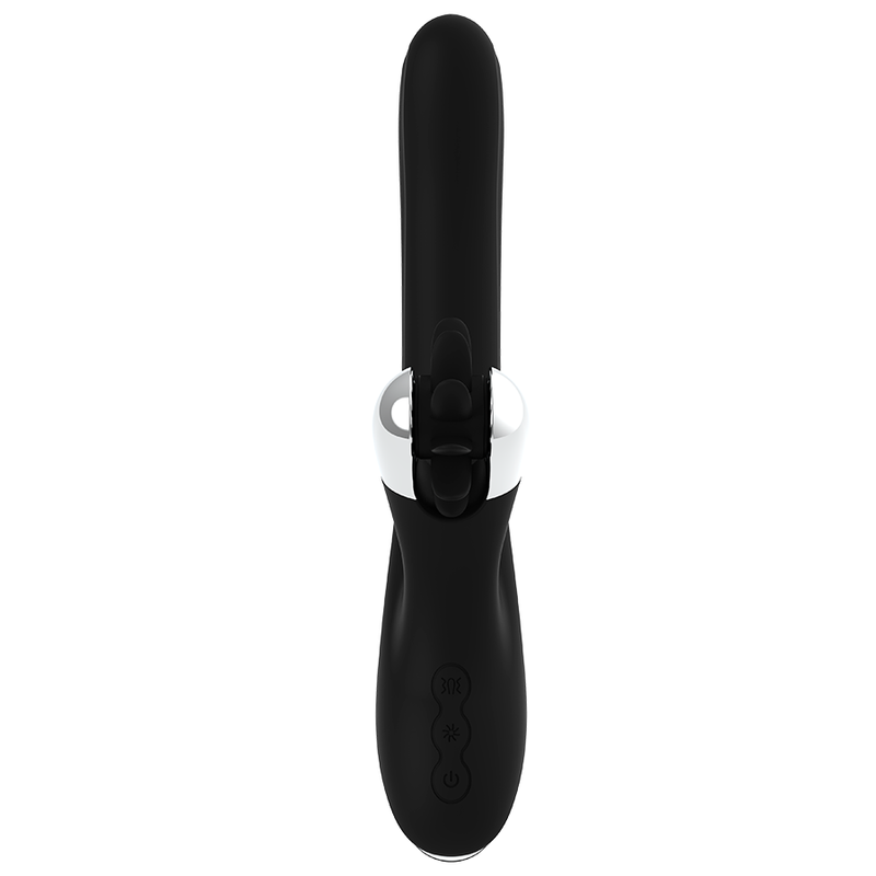 Vibromasseur Rabbit Storm Rotation Vibe - Black & Silver