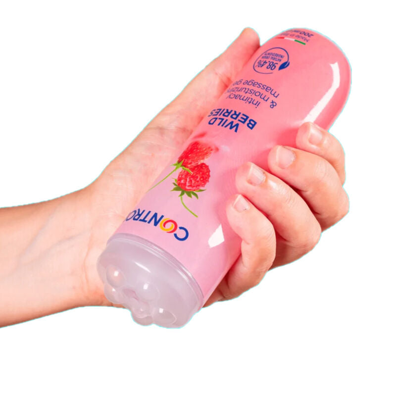 Control – Gel 3 en 1 Massage Lubrifiant & Hydratant Fruits Rouges Sauvages – 200 ml