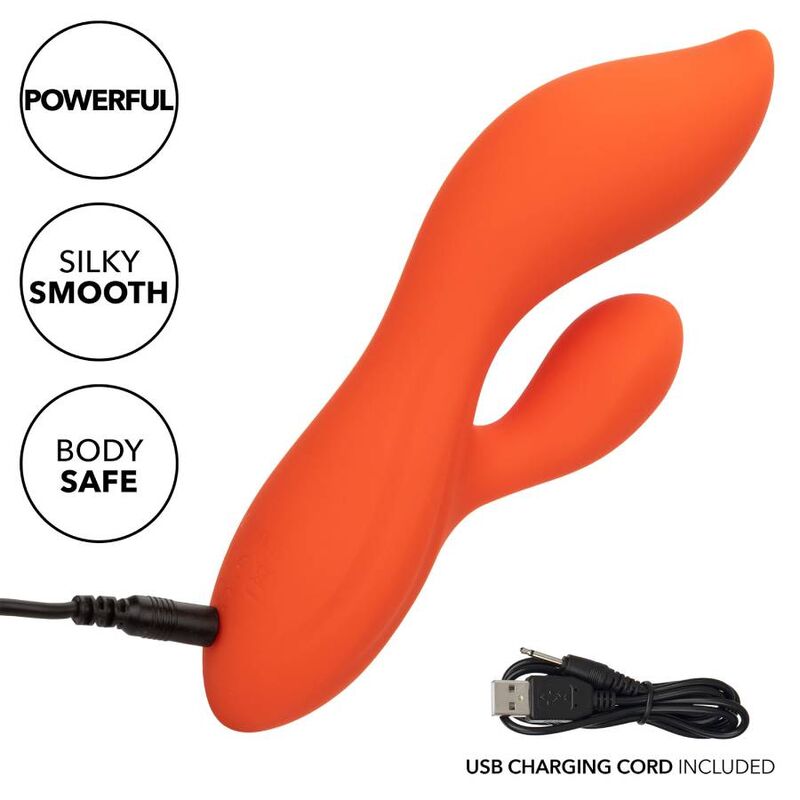 Vibromasseur Rabbit Stella Dual Teaser Orange - CalExotics