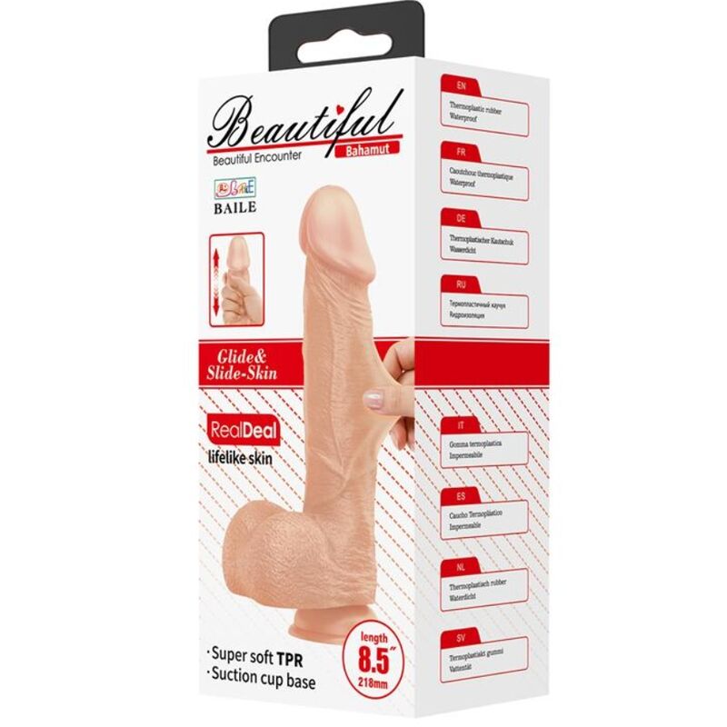 Baile - Gode XL Réaliste avec ventouse Chair - 21,8 cm