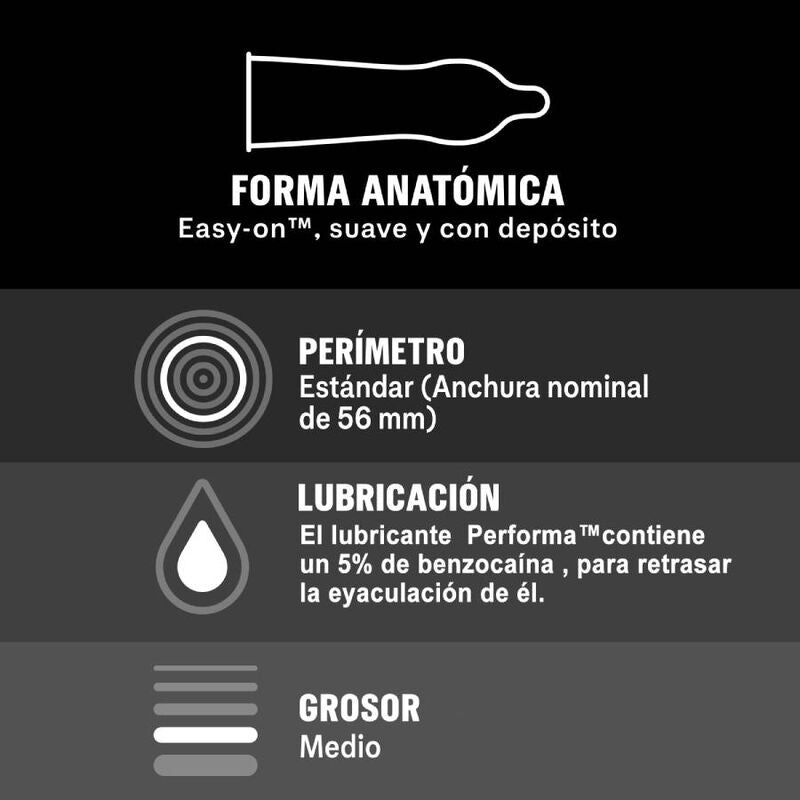 Préservatifs Durex Plaisir Prolongé 12 Unités - Durex