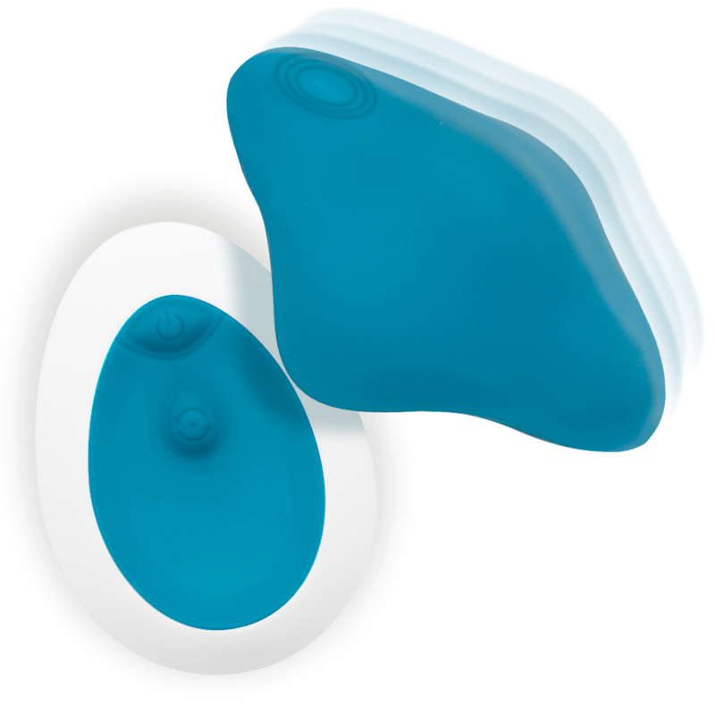 Vibromasseur Culotte Intense Panty Télécommandé Bleu - Samantha