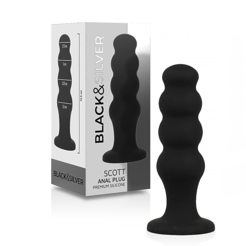 Plug Anal Scott Premium Noir - Black&Silver
