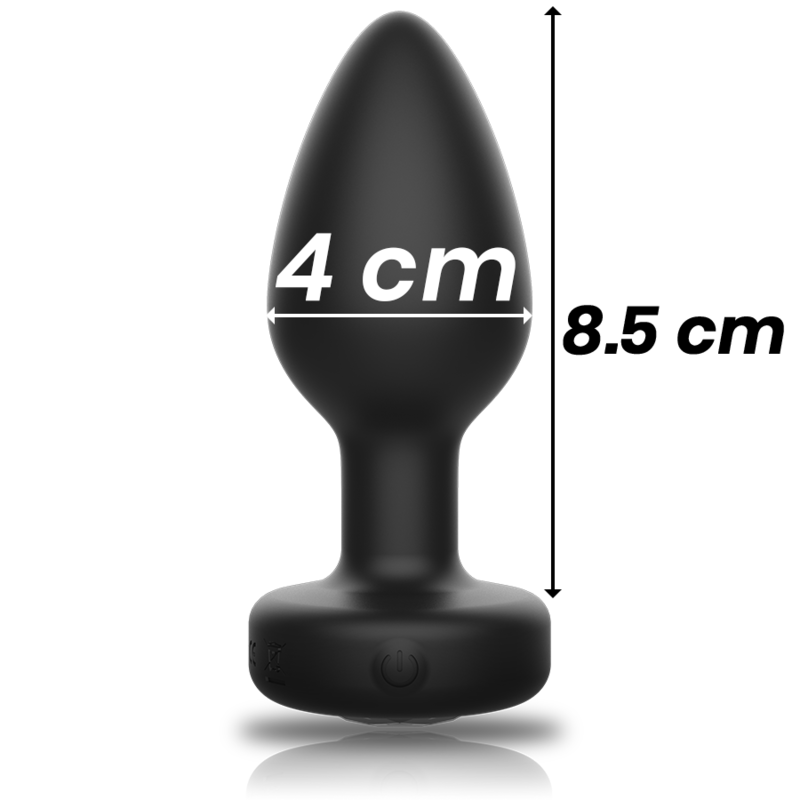 Ibiza - Plug Anal Vibrant en Silicone Taille L - Noir