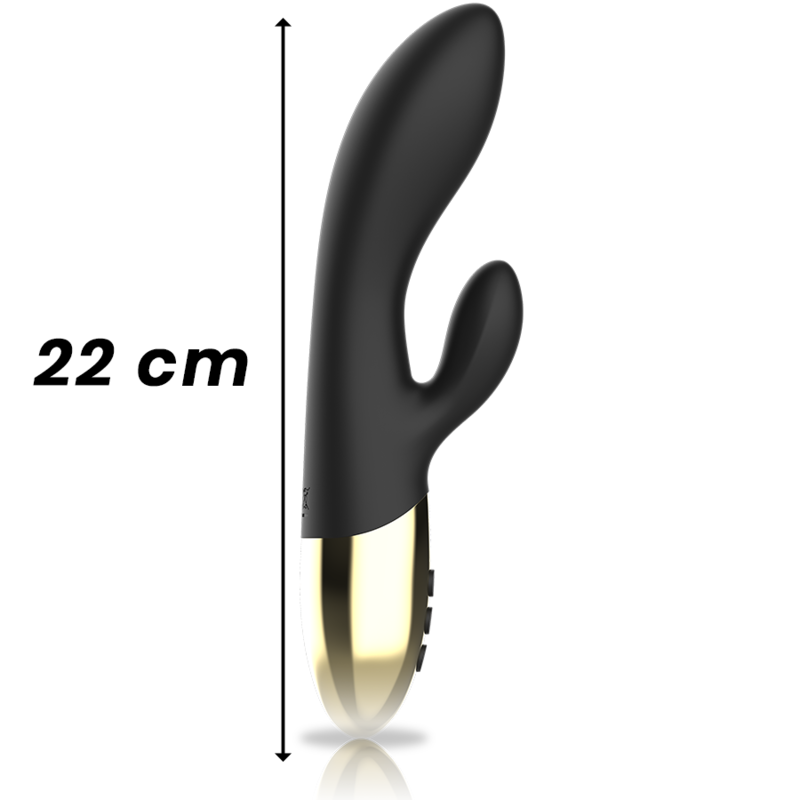 Vibromasseur Lapin Ibiza Super Doux Noir et Or - Ibiza