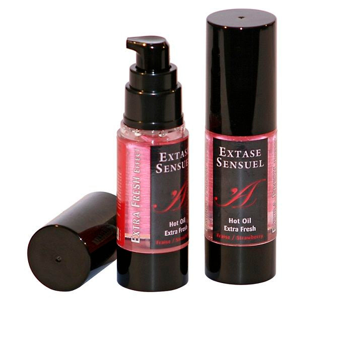 Huile Massage Extase Sensual Extra Frais Fraise 30ml - Extase