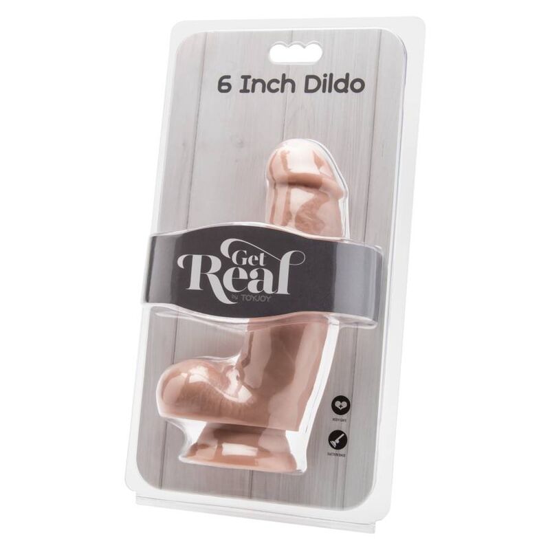 Gode Réaliste Get Real Ventouse Testicules 12cm - Get Real
