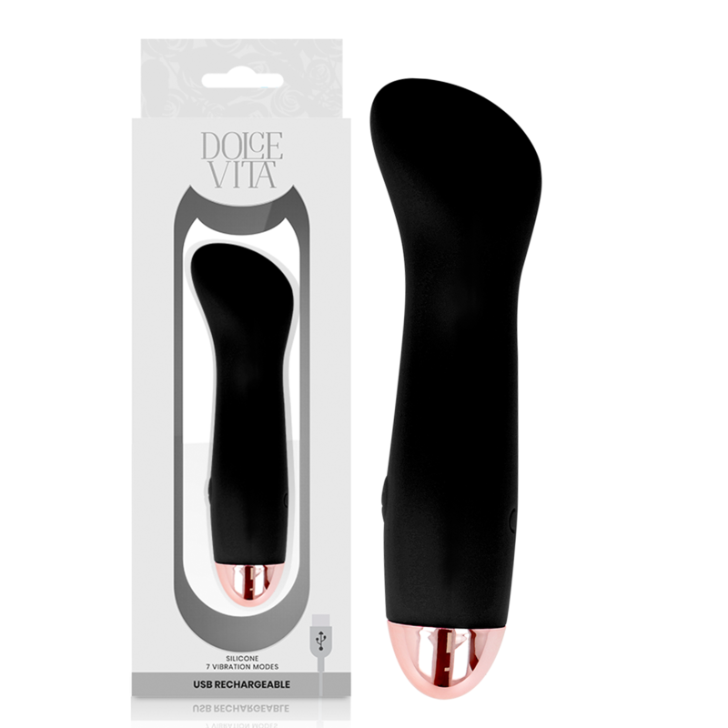 Vibromasseur Dolce Vita Noir Rechargeable - Dolce Vita