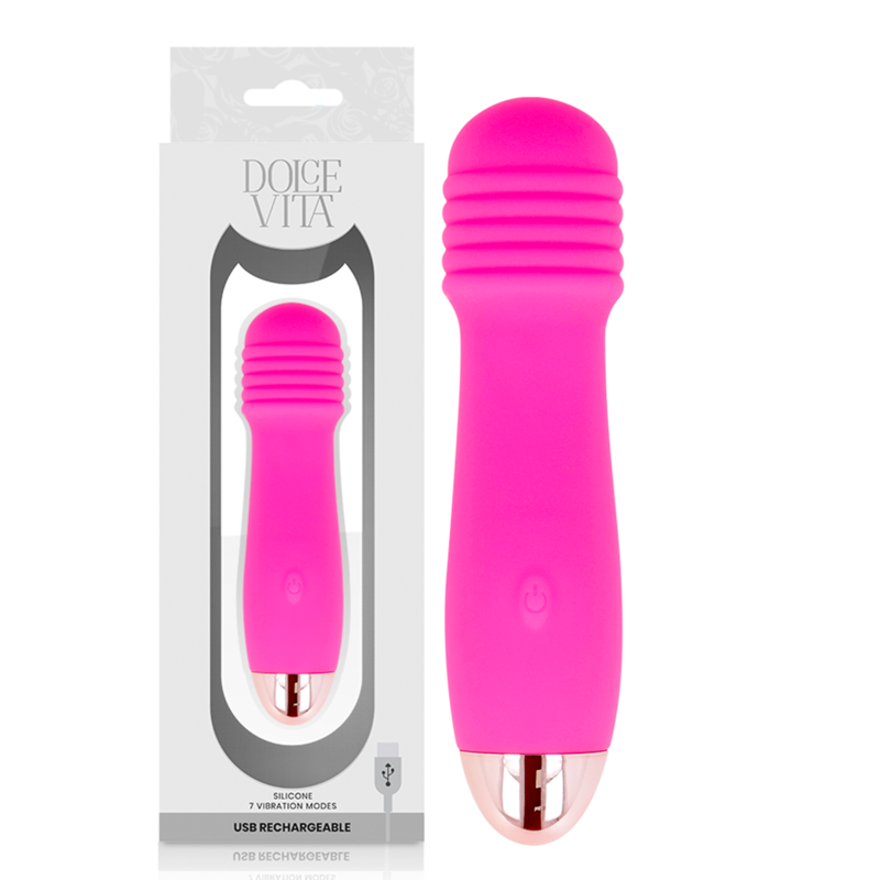 Mini Vibrateur Rechargeable Rose 7 Vitesses - Dolce Vita