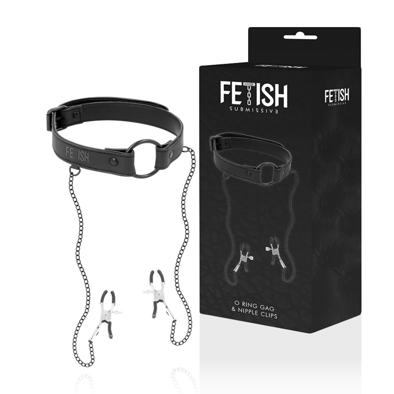 Bâillon à Anneau avec Pinces Tétons Fetish Submissive - FETISH SUBMISSIVE BONDAGE