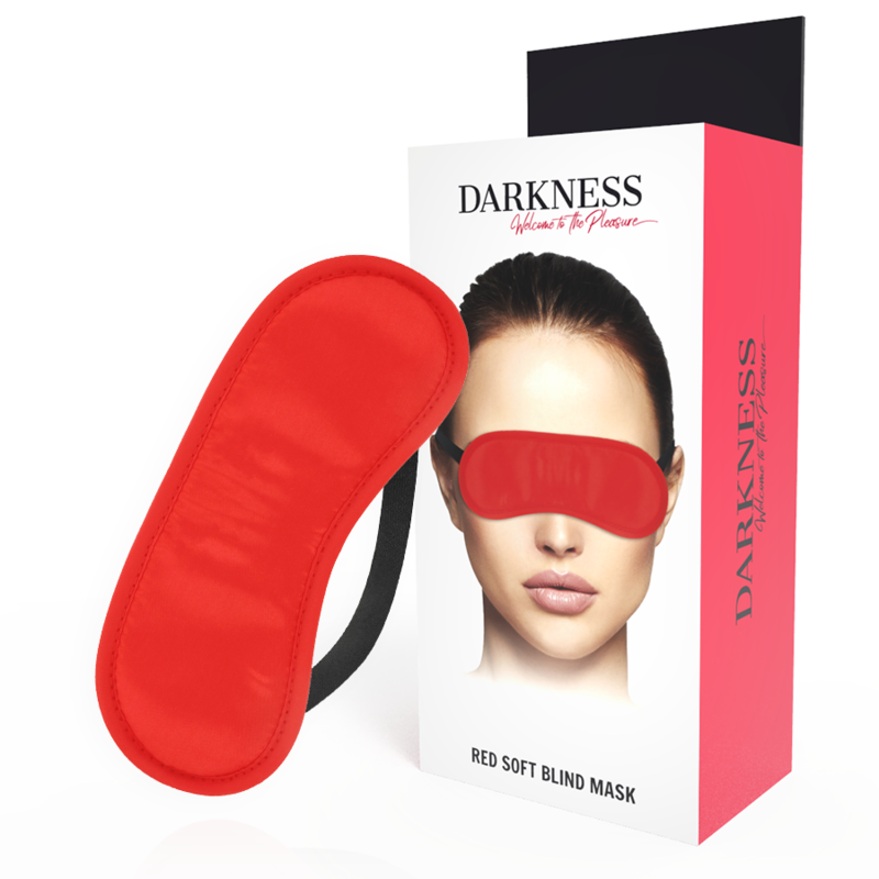 Darkness - Masque de sommeil en satin - Rouge