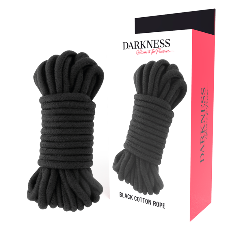 Darkness - Corde Bondage en coton 10m - Noir