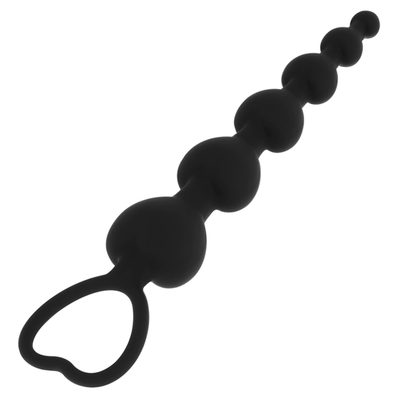 Chapelet Anal Milan Beads Mila 18 cm - Black & Silver