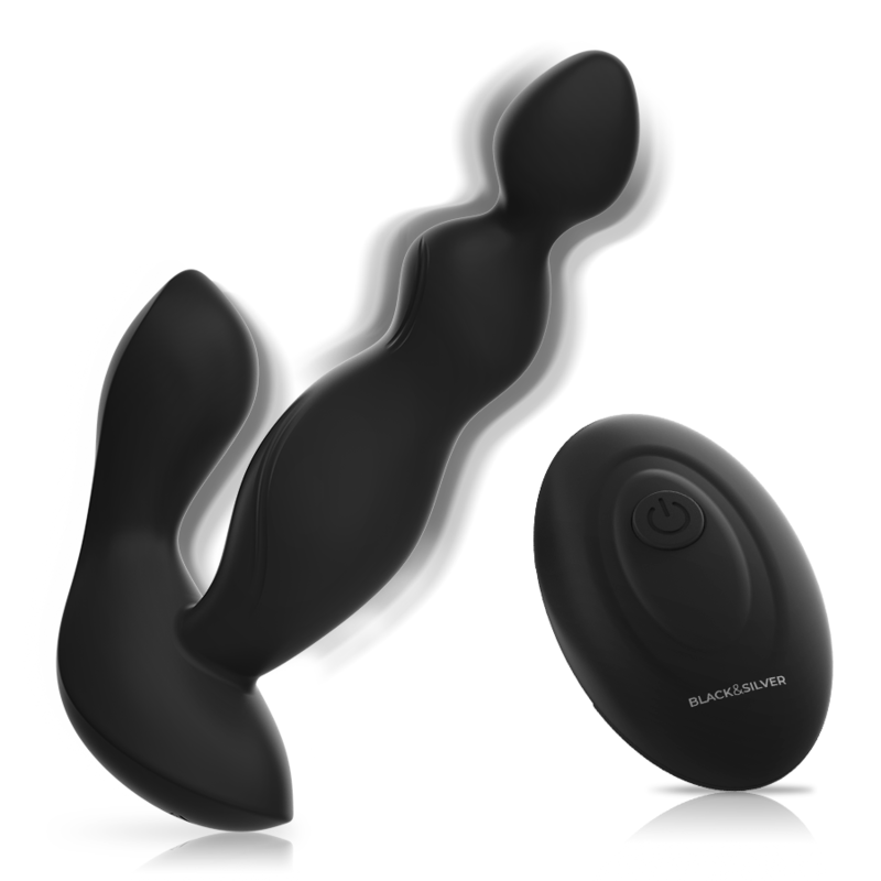 Plug Anal Vibrant Black&Silver Cora Télécommandé - Black&Silver