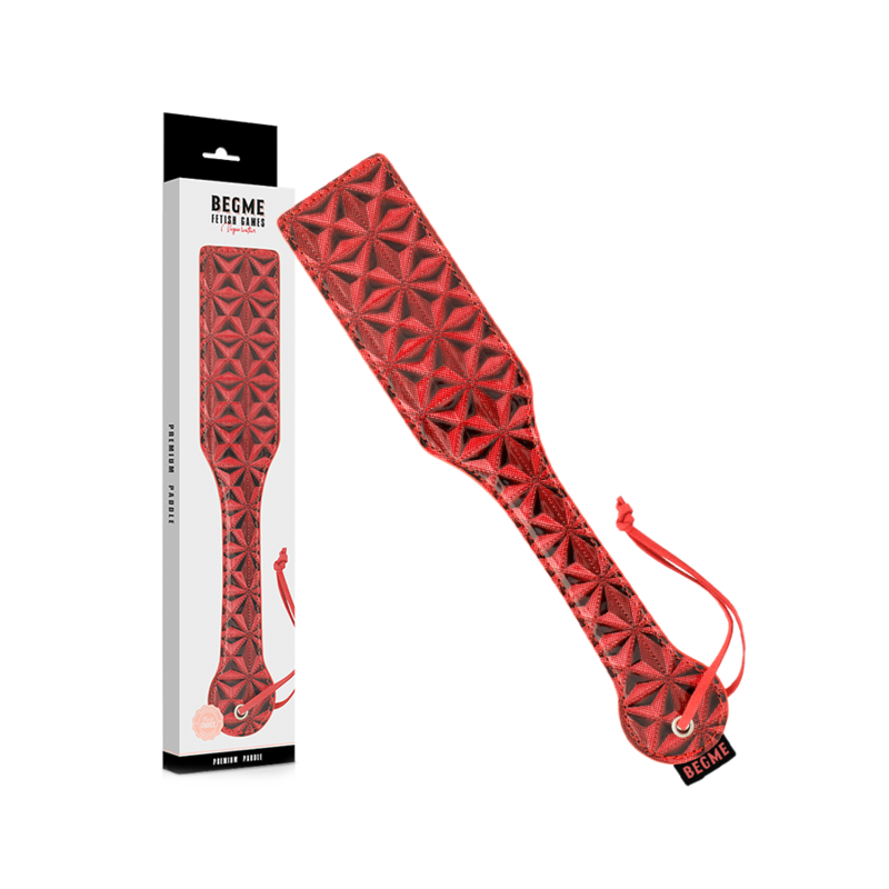 Coquette Chic Desire - Tapette à Fessée en cuir Végan - Rouge