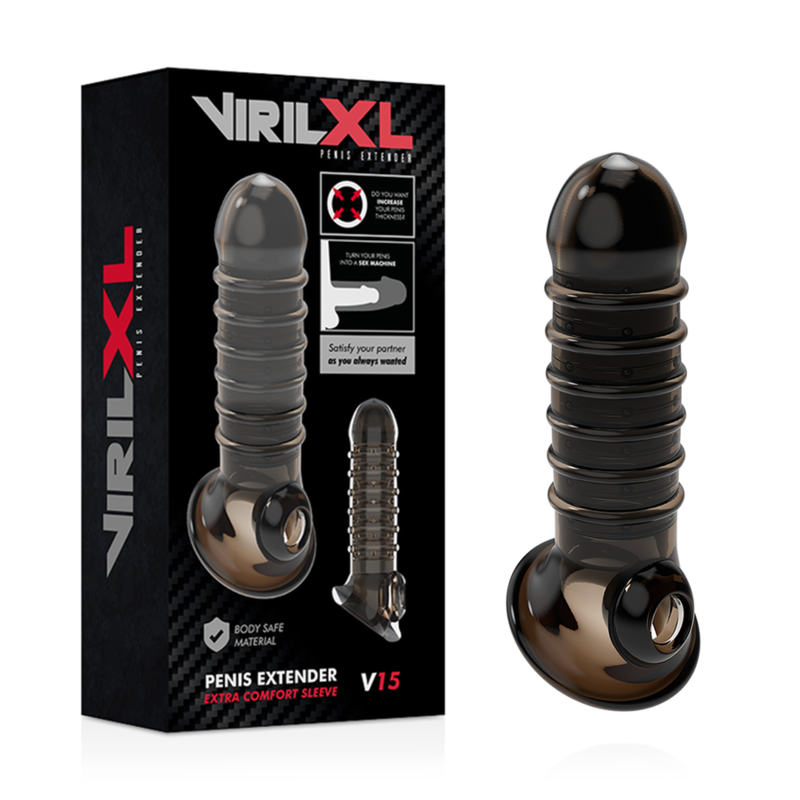 VirilXL - Gaine de Pénis V15 (+2cm) - Noir